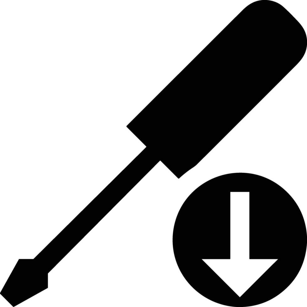 Screwdriver repair icon symbol vector image. Illustration of the fix toolkit design image. EPS 10