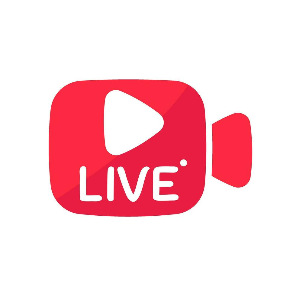 social media live broadcast icon streaming video online meeting vector