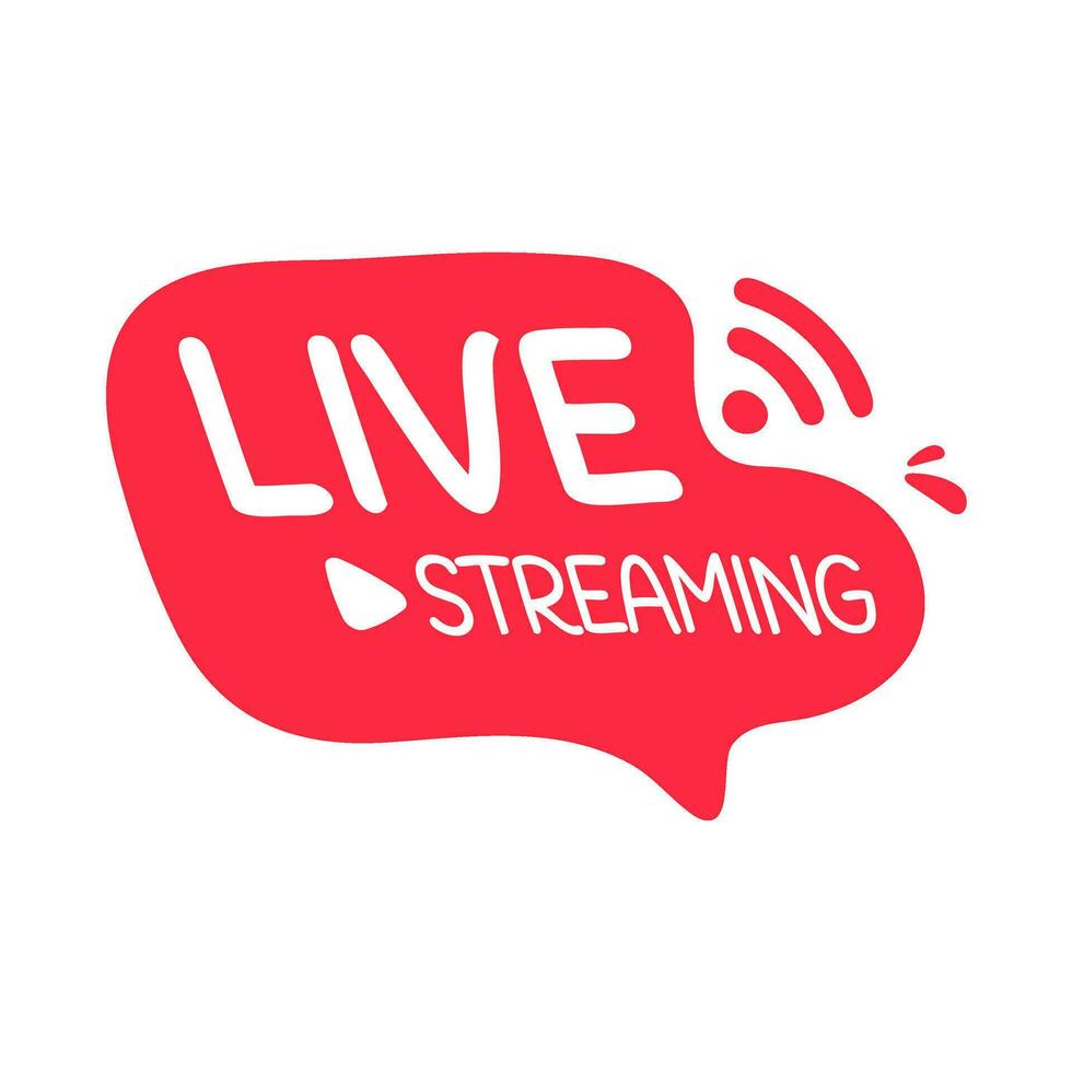 social media live broadcast icon streaming video online meeting vector