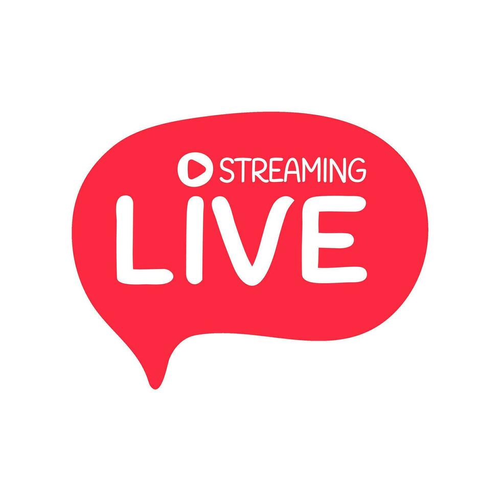 social media live broadcast icon streaming video online meeting vector
