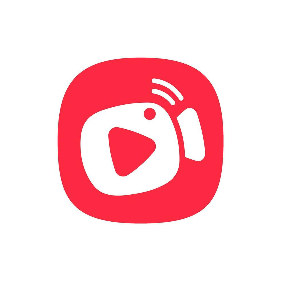 social medios de comunicación En Vivo transmitir icono transmisión vídeo en línea reunión vector