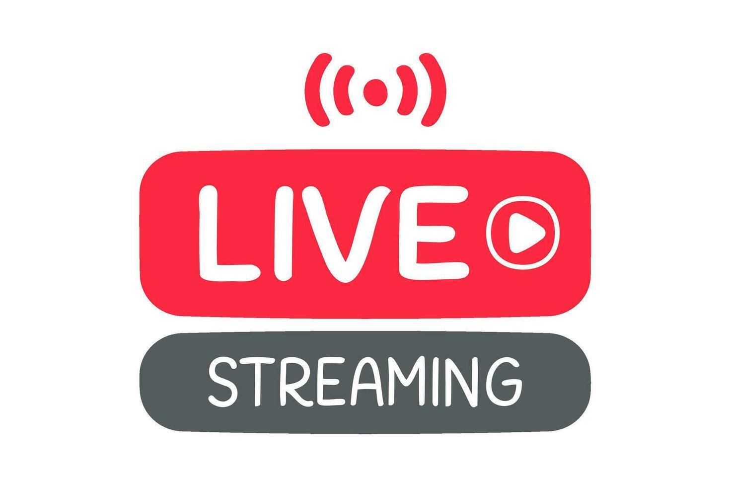 social media live broadcast icon streaming video online meeting vector