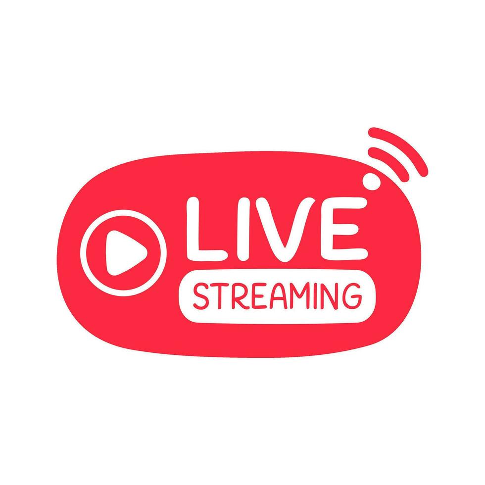 social media live broadcast icon streaming video online meeting vector