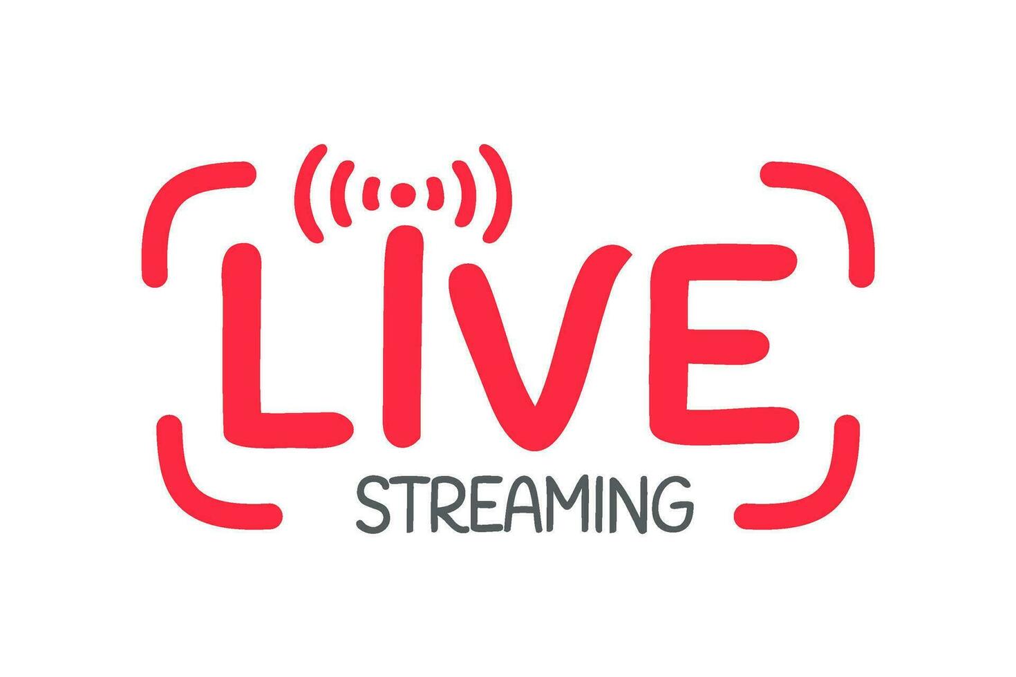social media live broadcast icon streaming video online meeting vector