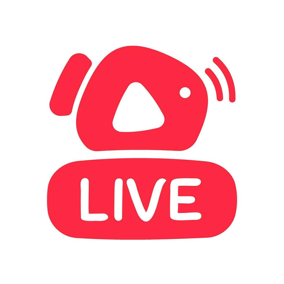 social media live broadcast icon streaming video online meeting vector