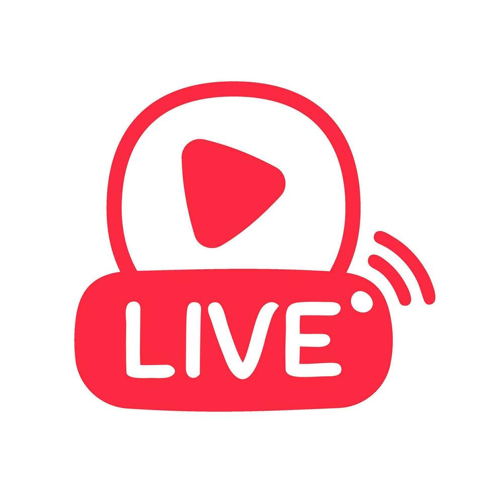 social media live broadcast icon streaming video online meeting vector