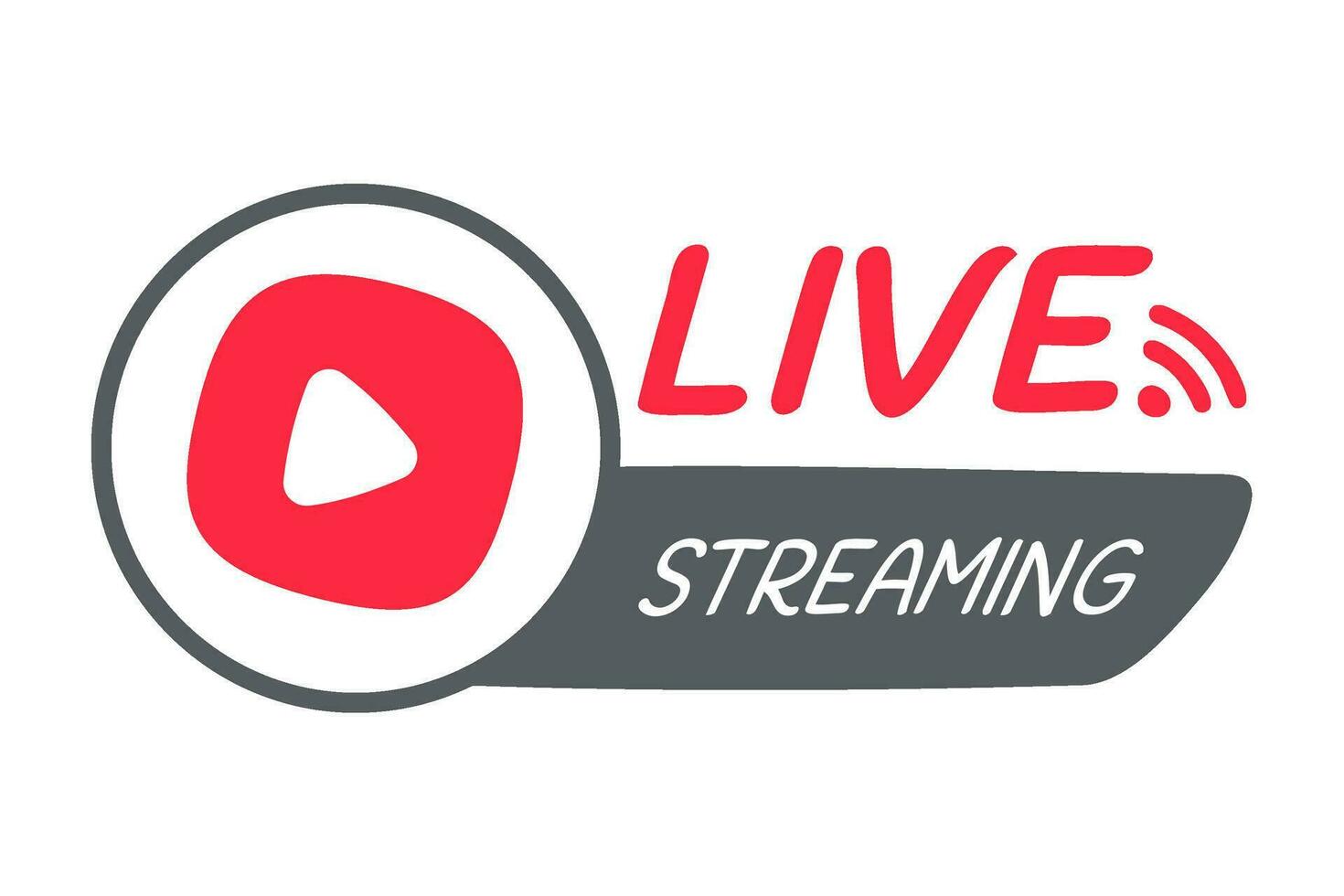 social media live broadcast icon streaming video online meeting vector