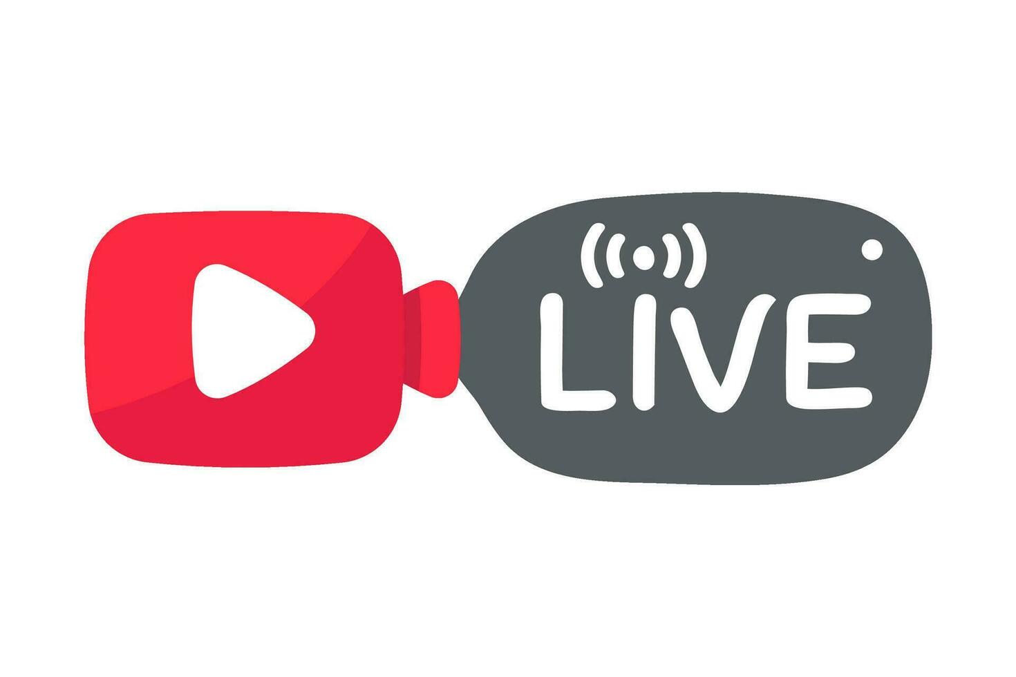 social media live broadcast icon streaming video online meeting vector