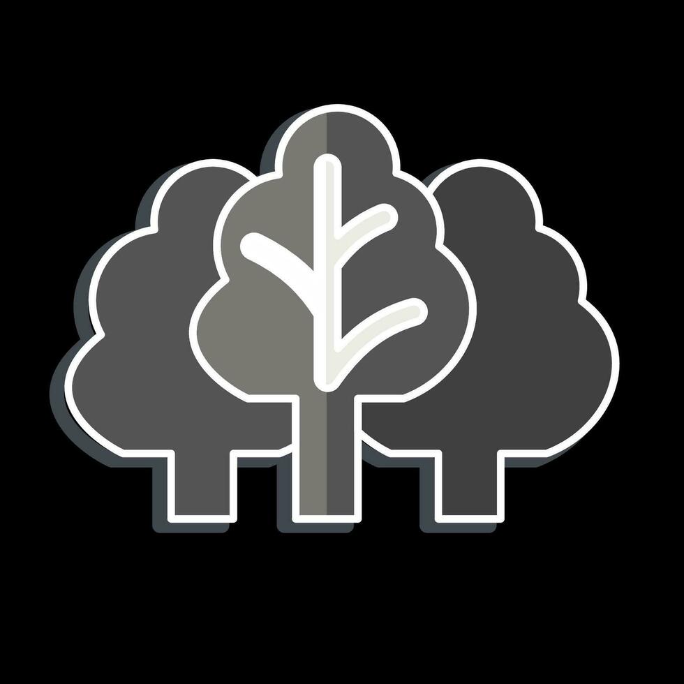 Icon Vegetation. related to Climate Change symbol. glossy style. simple design editable. simple illustration vector