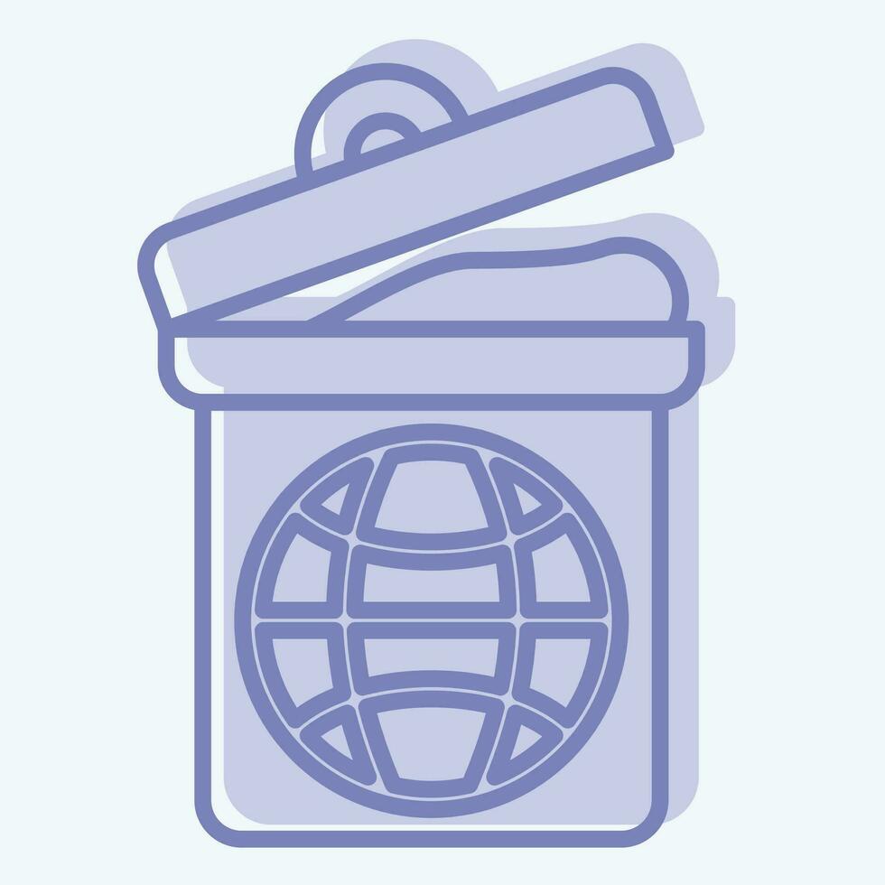 Icon Pollution. related to Climate Change symbol. two tone style. simple design editable. simple illustration vector