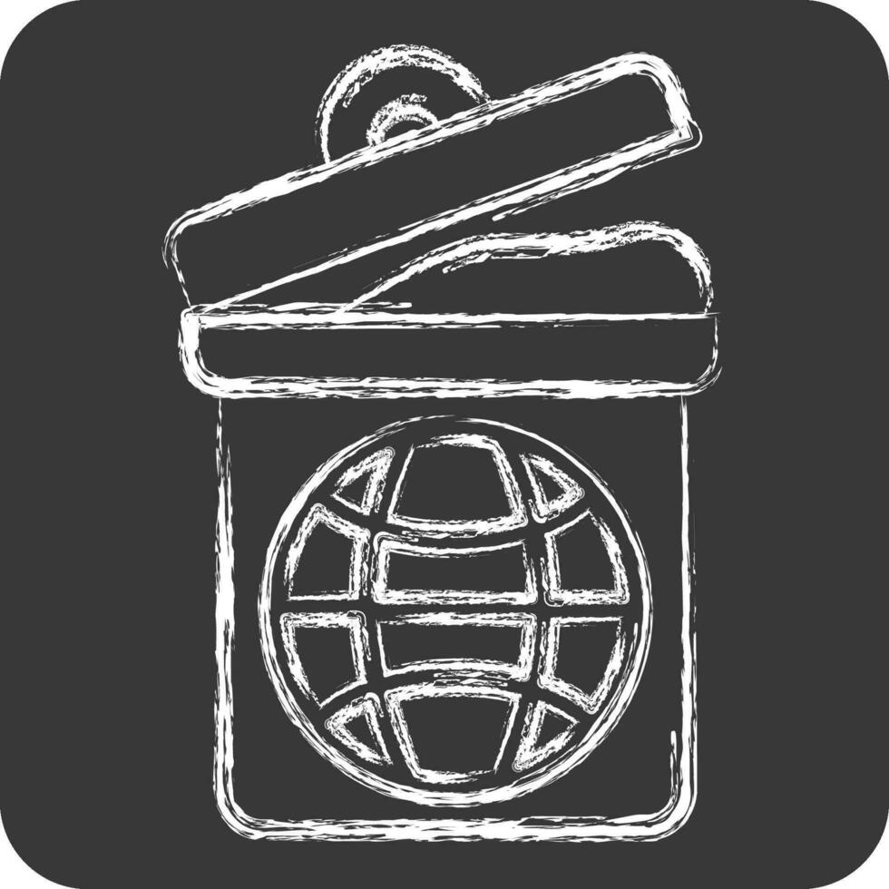 Icon Pollution. related to Climate Change symbol. chalk Style. simple design editable. simple illustration vector