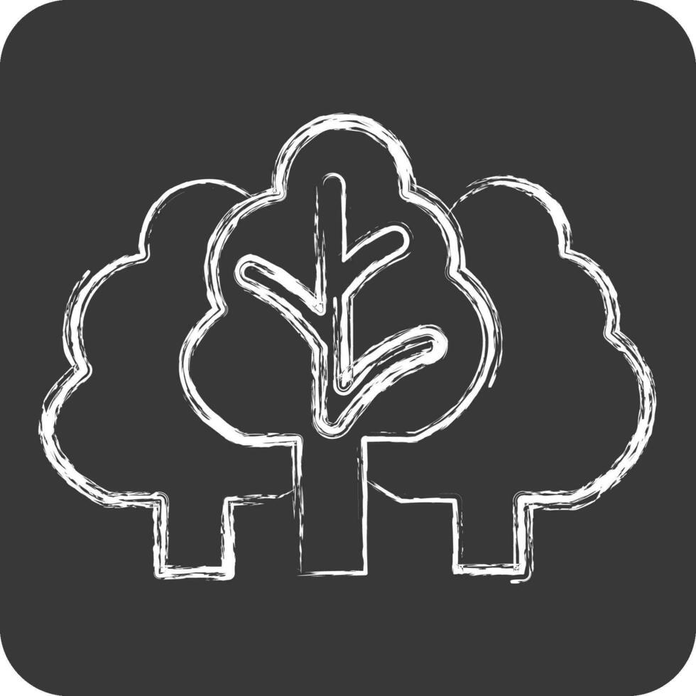 Icon Vegetation. related to Climate Change symbol. chalk Style. simple design editable. simple illustration vector