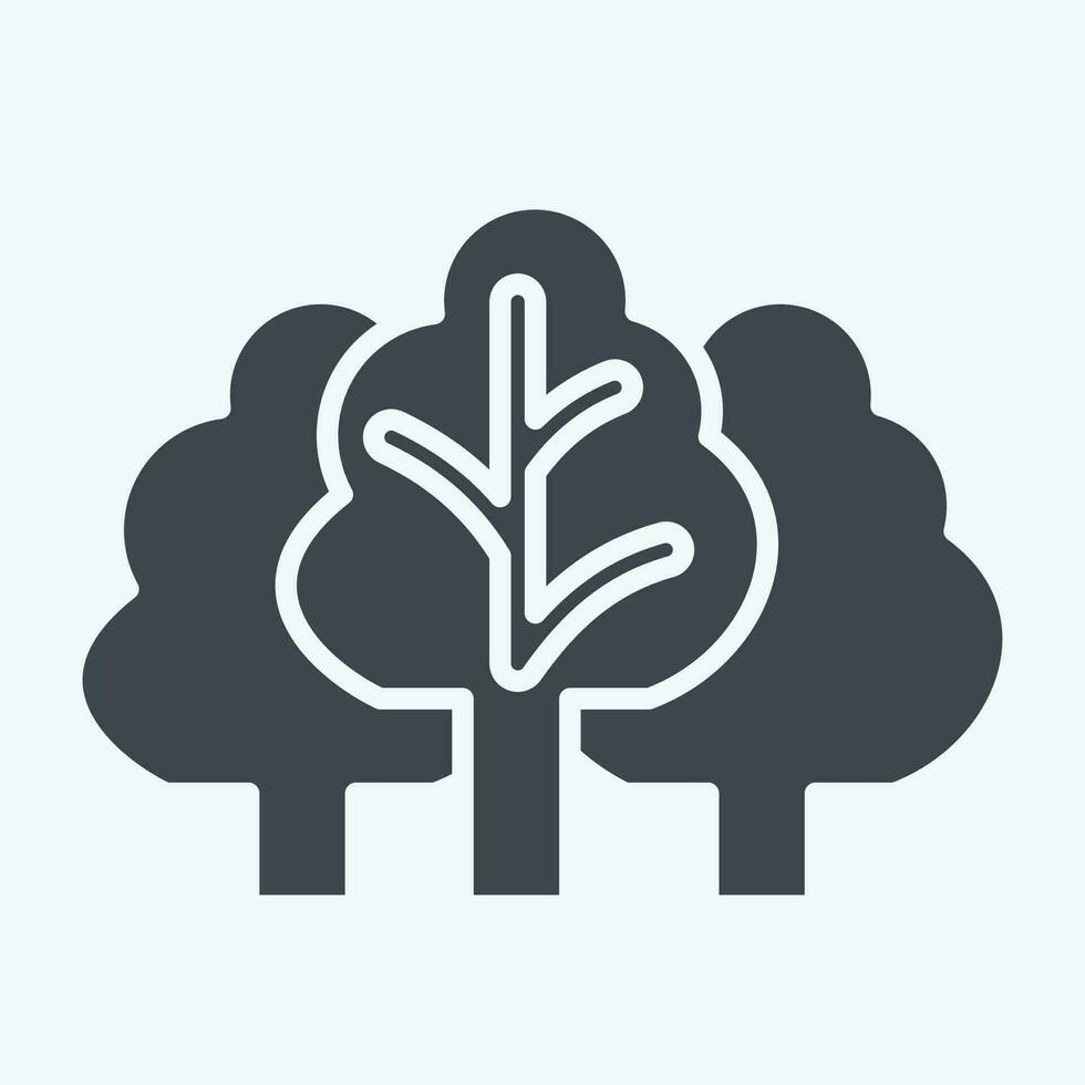 Icon Vegetation. related to Climate Change symbol. glyph style. simple design editable. simple illustration vector