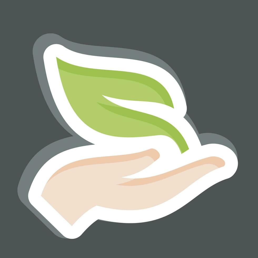 Sticker Ecology. related to Climate Change symbol. simple design editable. simple illustration vector