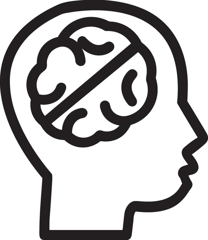 Brain idea symbol icon vector image. Illustration of the creative intelligence think design image. EPS 10