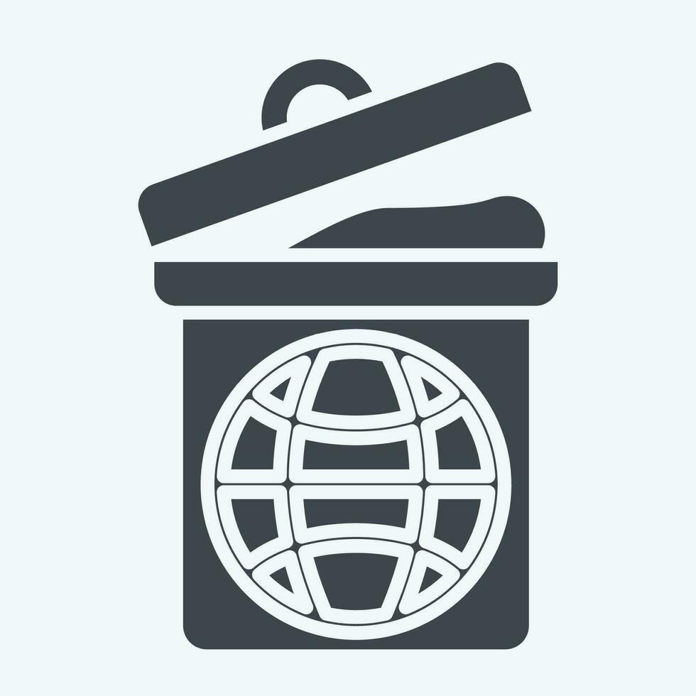 Icon Pollution. related to Climate Change symbol. glyph style. simple design editable. simple illustration vector