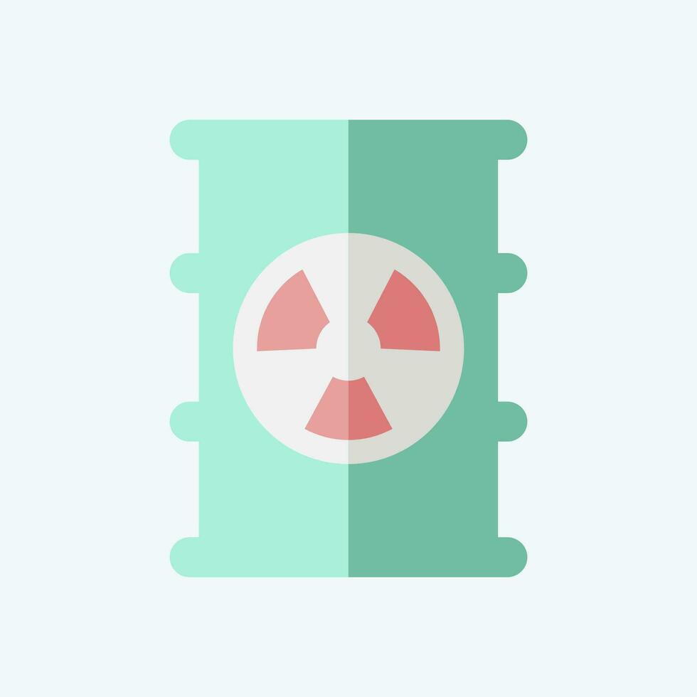 Icon Nuclear Pollution. related to Climate Change symbol. flat style. simple design editable. simple illustration vector