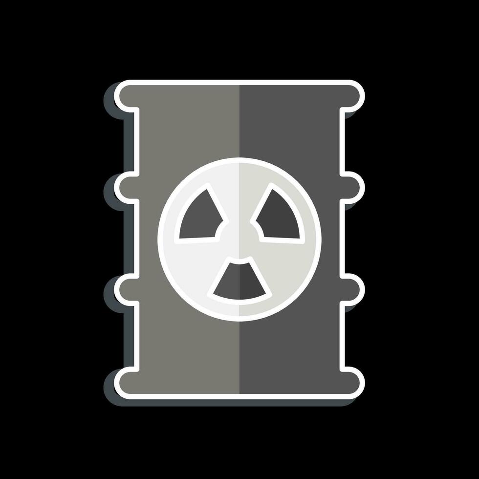 Icon Nuclear Pollution. related to Climate Change symbol. glossy style. simple design editable. simple illustration vector