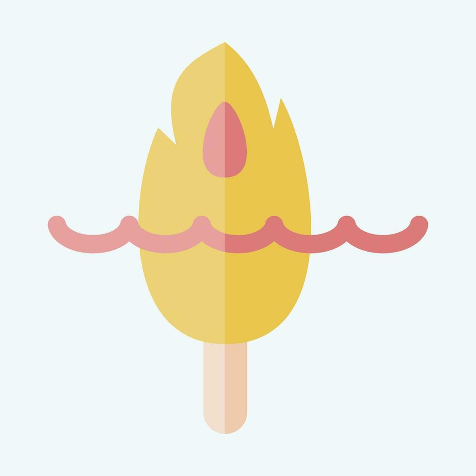 Icon Melting Ice. related to Climate Change symbol. flat style. simple design editable. simple illustration vector
