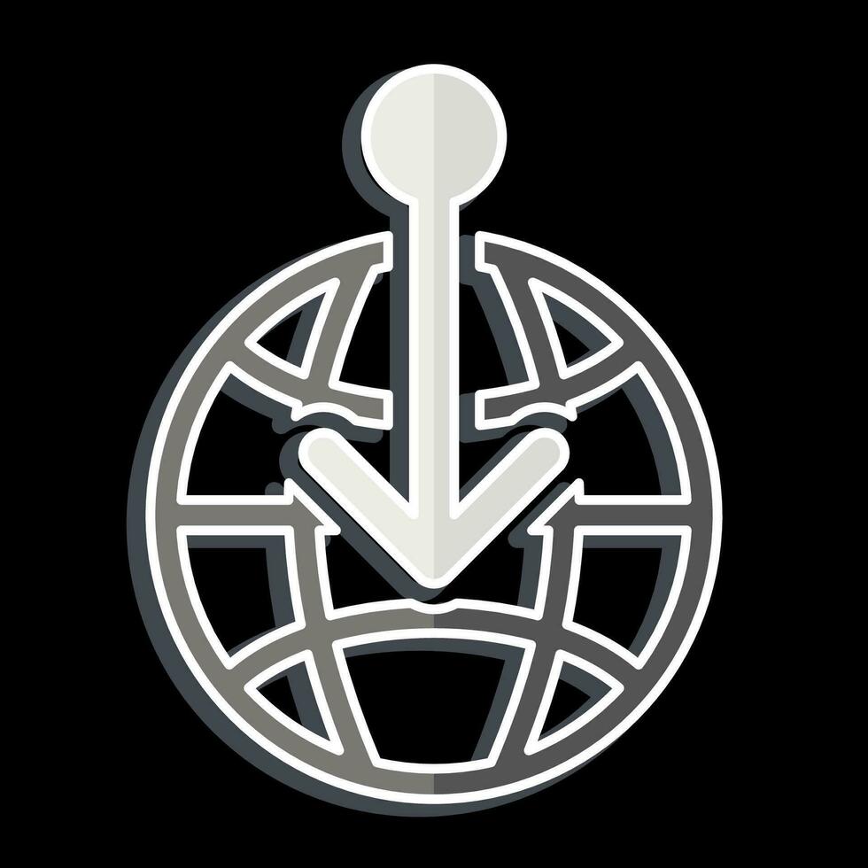 Icon External Forcing. related to Climate Change symbol. glossy style. simple design editable. simple illustration vector