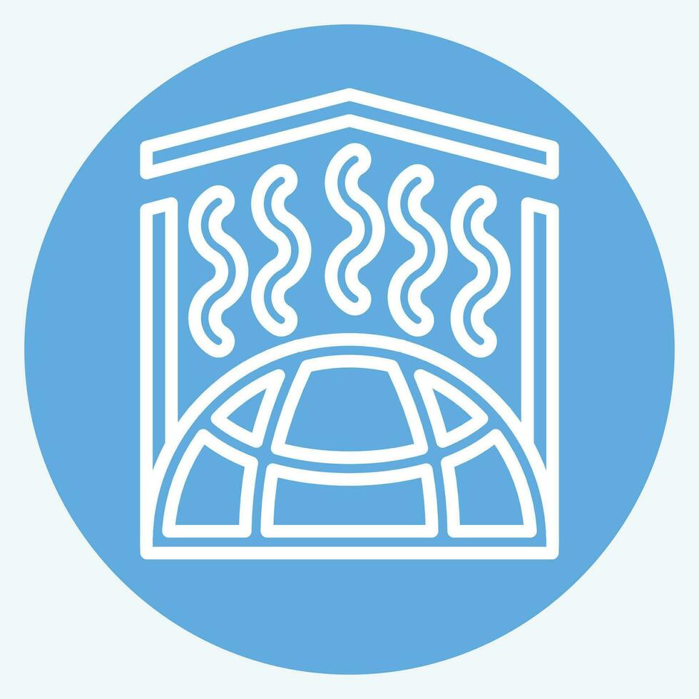 Icon Greenhouse Effect. related to Climate Change symbol. blue eyes style. simple design editable. simple illustration vector