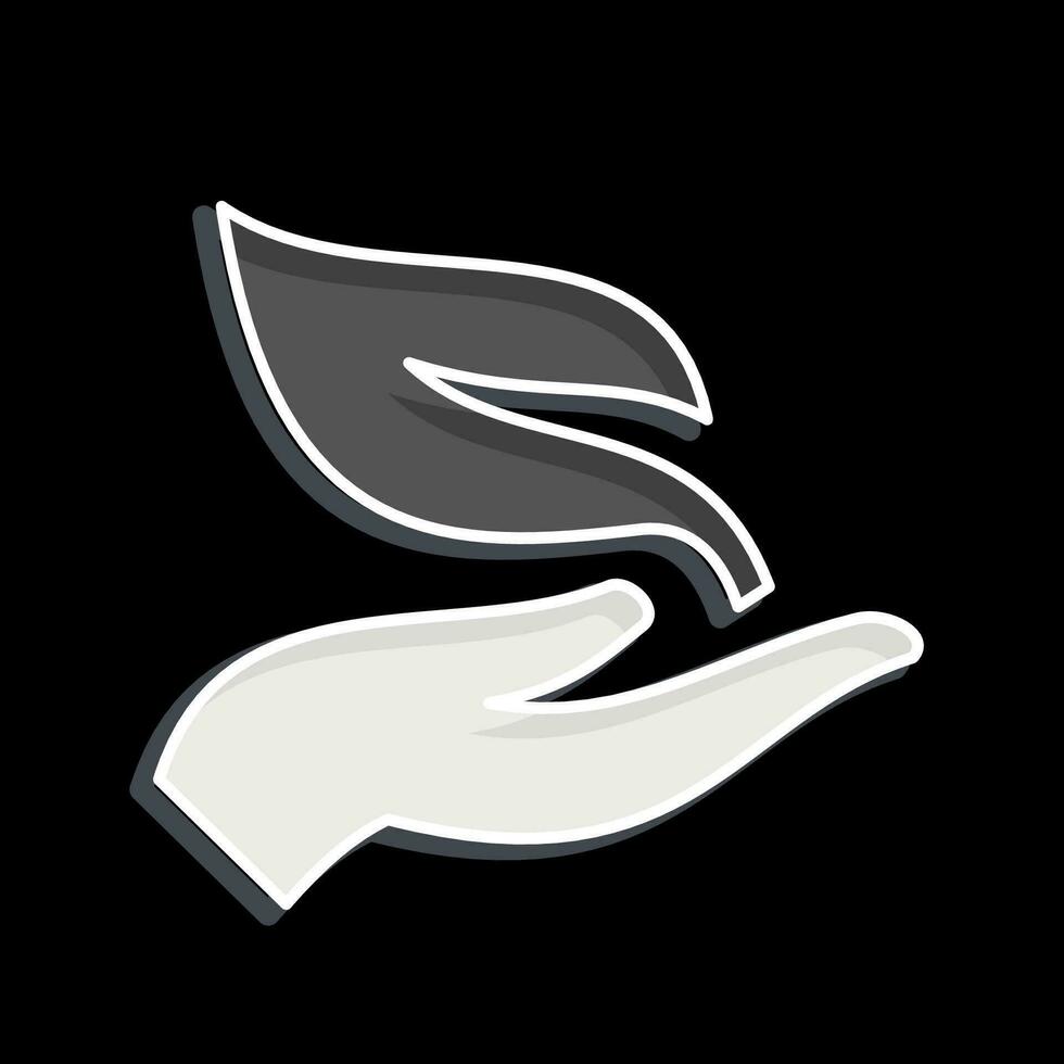 Icon Ecology. related to Climate Change symbol. glossy style. simple design editable. simple illustration vector