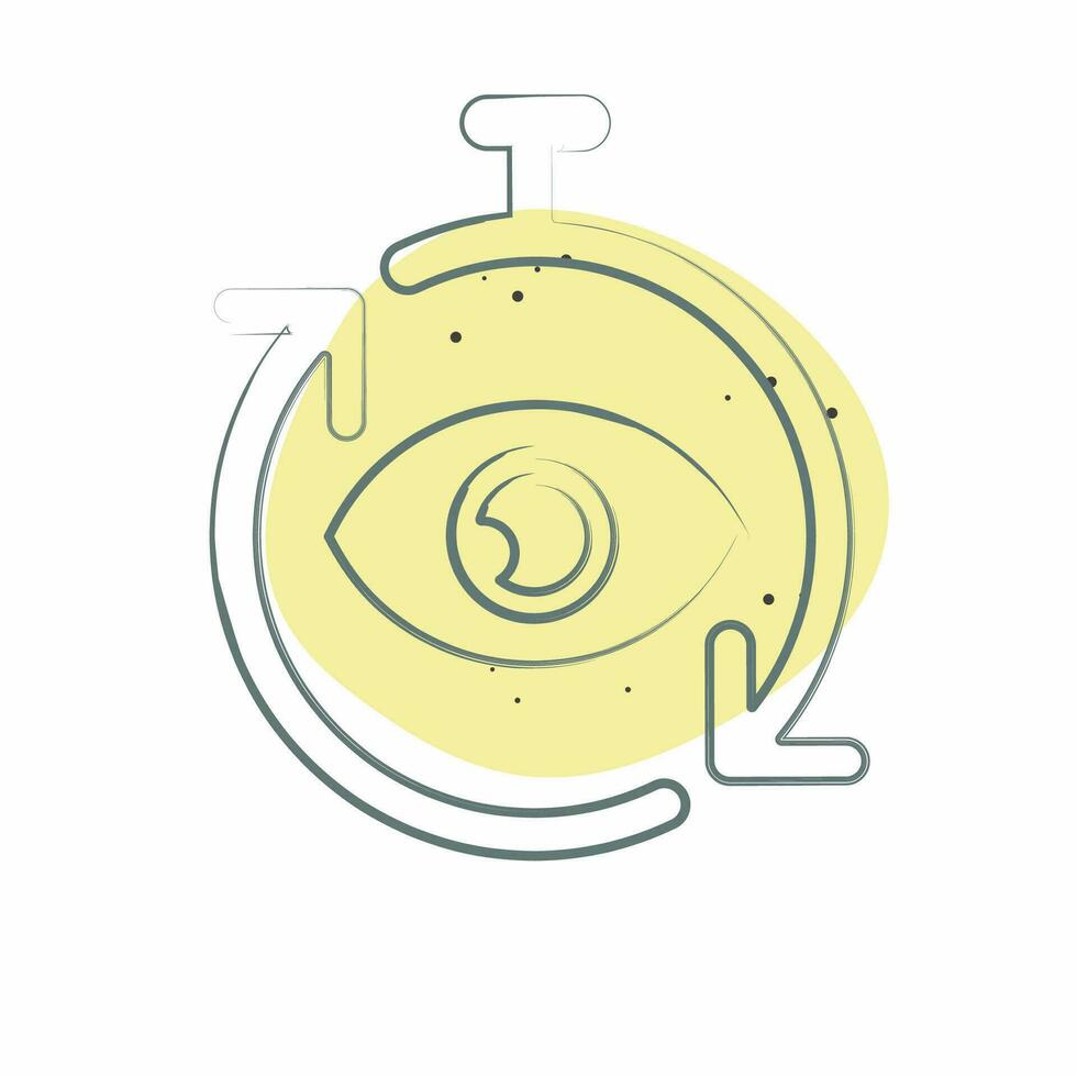 Icon Future Projection. related to Climate Change symbol. Color Spot Style. simple design editable. simple illustration 1 vector