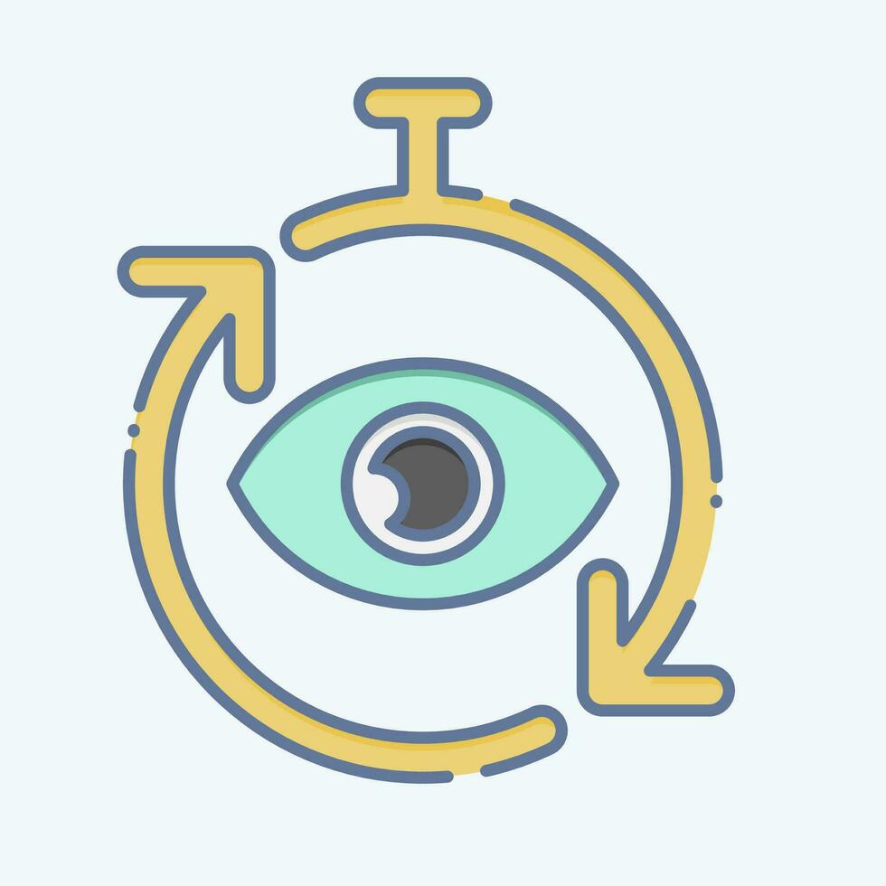 Icon Future Projection. related to Climate Change symbol. doodle style. simple design editable. simple illustration 1 vector