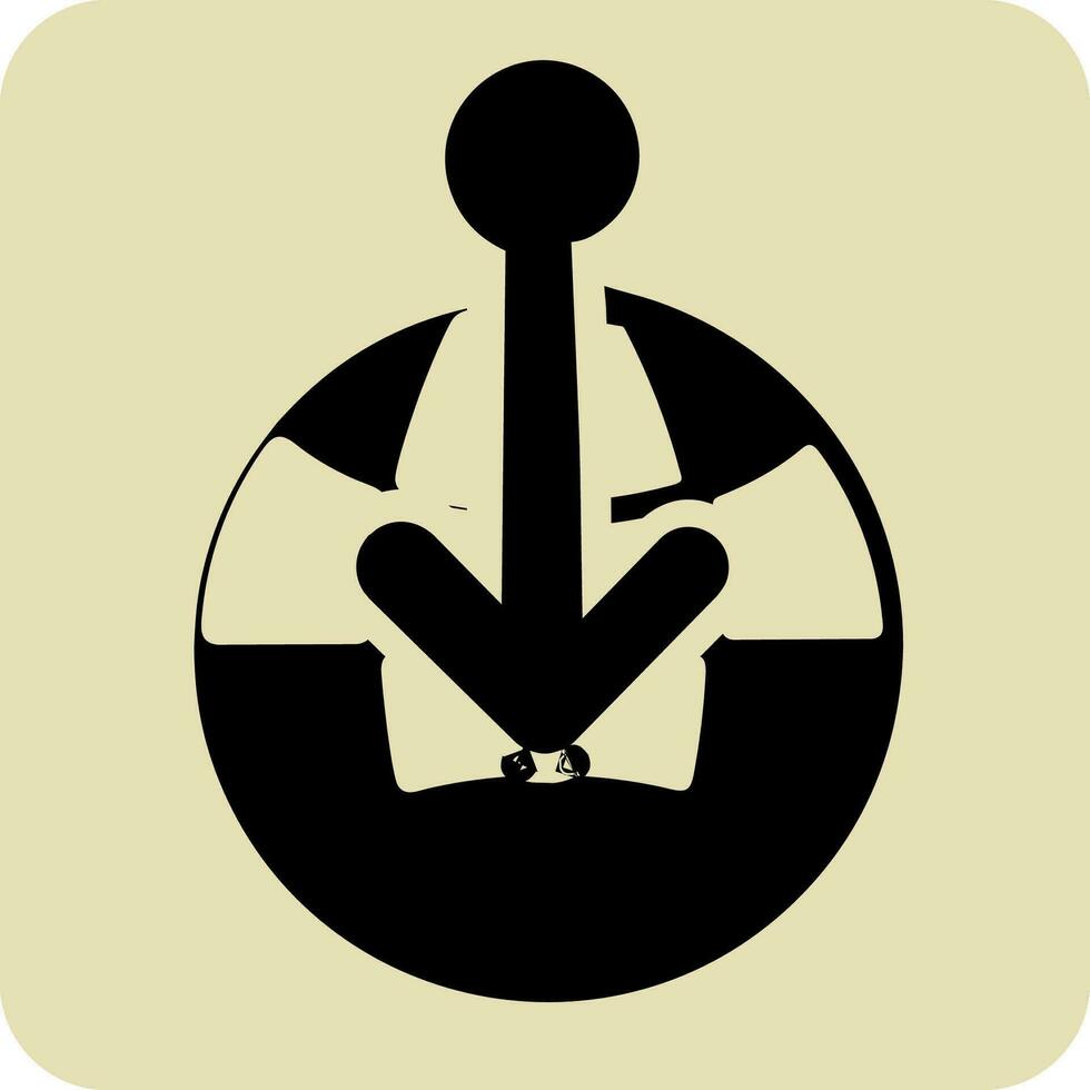 Icon External Forcing. related to Climate Change symbol. hand drawn style. simple design editable. simple illustration vector