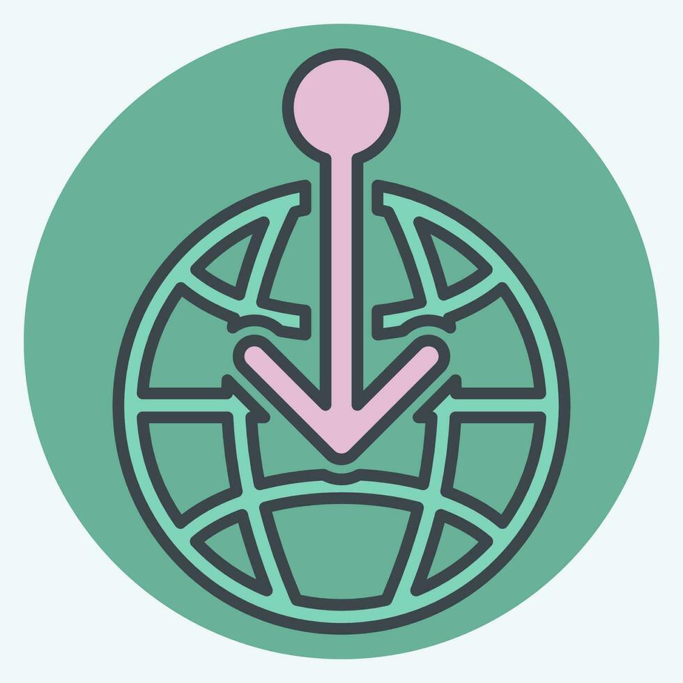 Icon External Forcing. related to Climate Change symbol. color mate style. simple design editable. simple illustration vector
