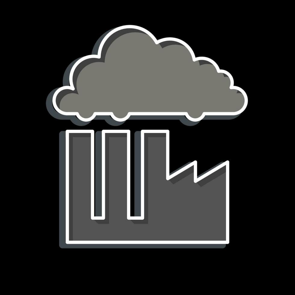 Icon Air Pollution. related to Climate Change symbol. glossy style. simple design editable. simple illustration vector