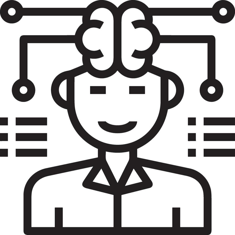 Brain idea symbol icon vector image. Illustration of the creative intelligence think design image. EPS 10