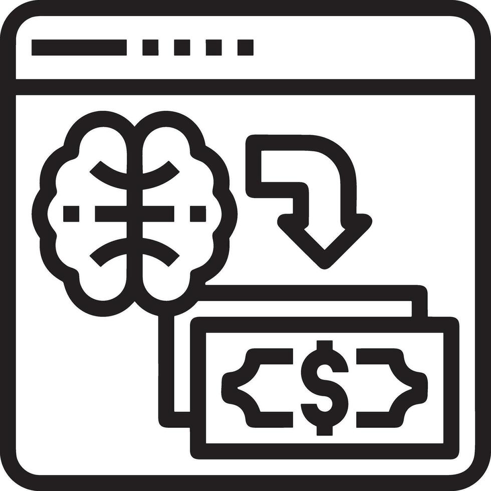 Brain idea symbol icon vector image. Illustration of the creative intelligence think design image. EPS 10
