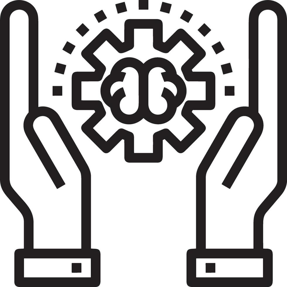Brain idea symbol icon vector image. Illustration of the creative intelligence think design image. EPS 10