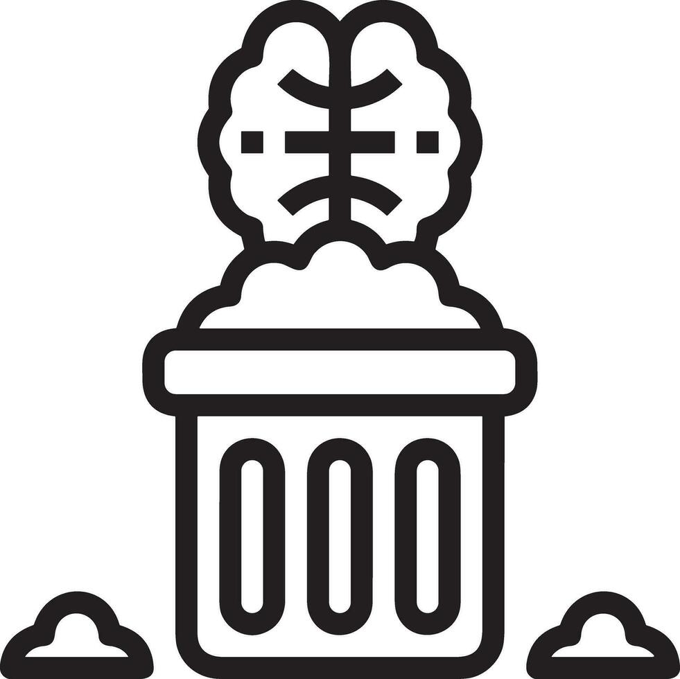 Brain idea symbol icon vector image. Illustration of the creative intelligence think design image. EPS 10