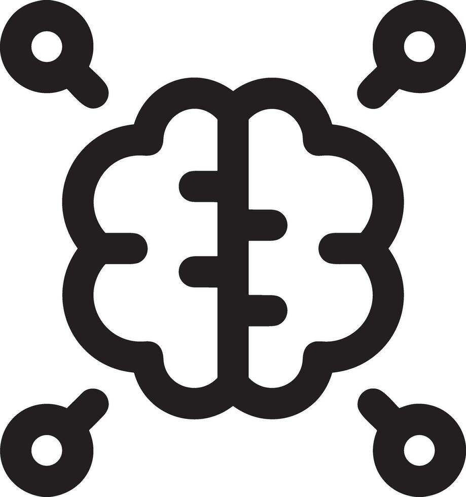 Brain idea symbol icon vector image. Illustration of the creative intelligence think design image. EPS 10