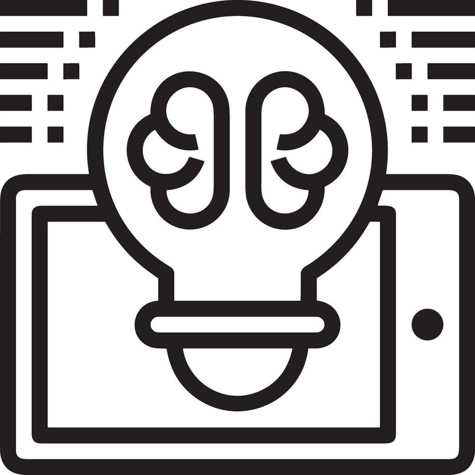 Brain idea symbol icon vector image. Illustration of the creative intelligence think design image. EPS 10