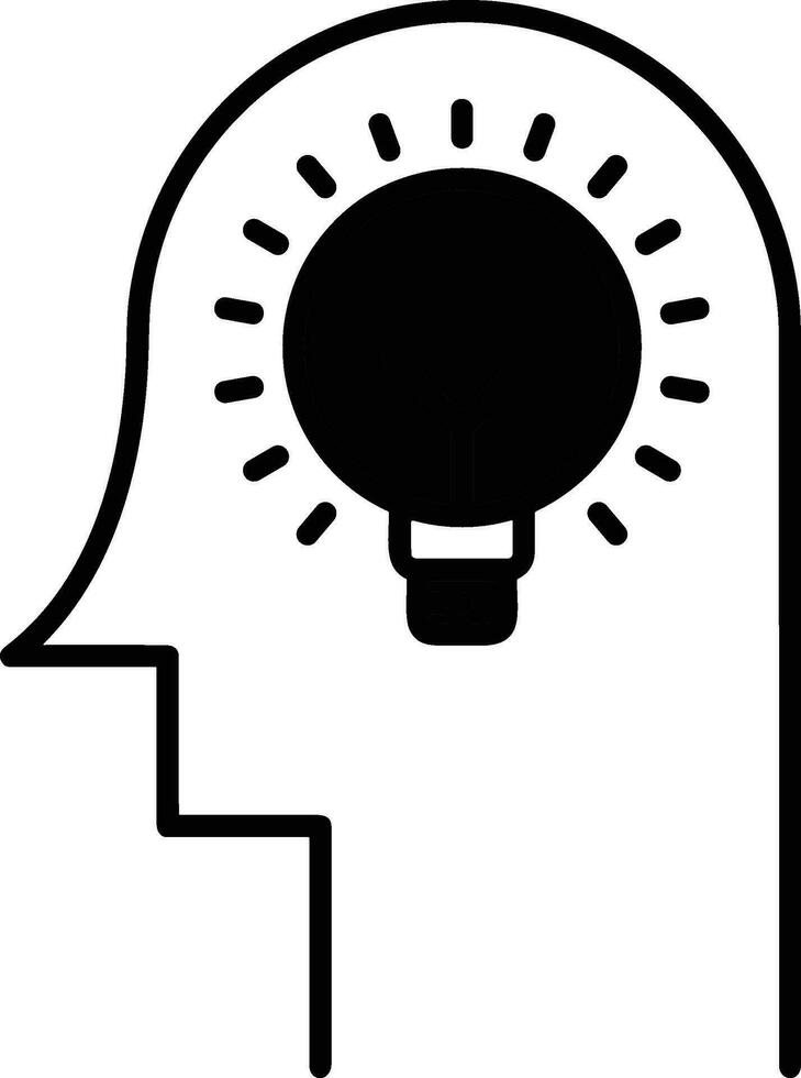 Brain idea symbol icon vector image. Illustration of the creative intelligence think design image. EPS 10