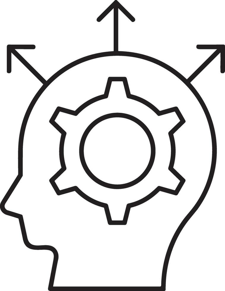 Brain idea symbol icon vector image. Illustration of the creative intelligence think design image. EPS 10