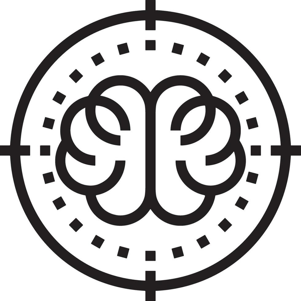 Brain idea symbol icon vector image. Illustration of the creative intelligence think design image. EPS 10