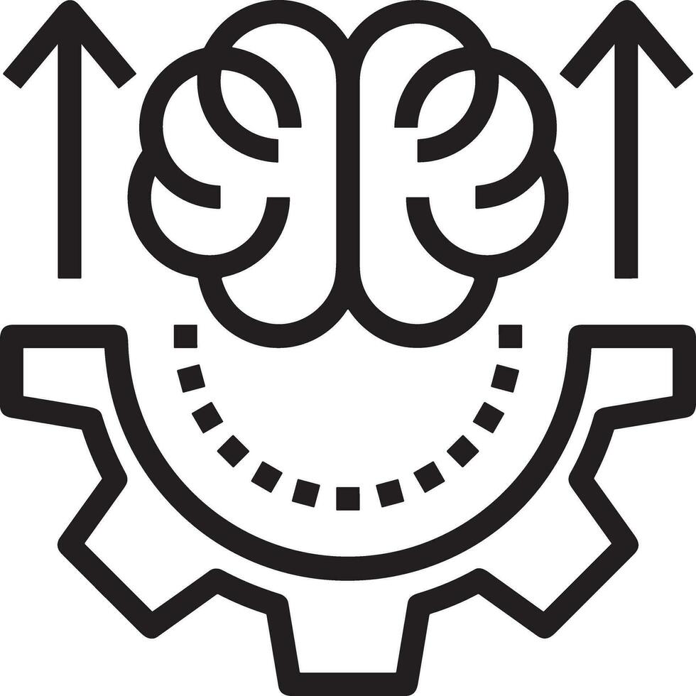 Brain idea symbol icon vector image. Illustration of the creative intelligence think design image. EPS 10