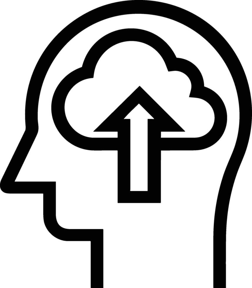 Brain idea symbol icon vector image. Illustration of the creative intelligence think design image. EPS 10