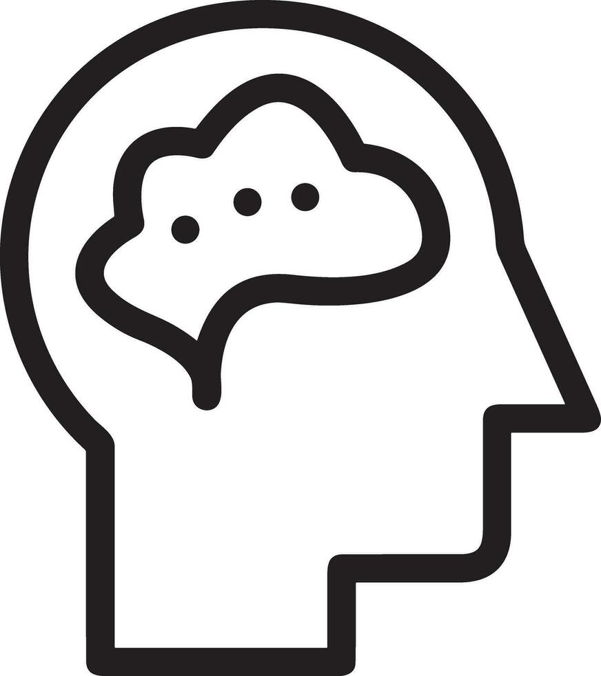 Brain idea symbol icon vector image. Illustration of the creative intelligence think design image. EPS 10