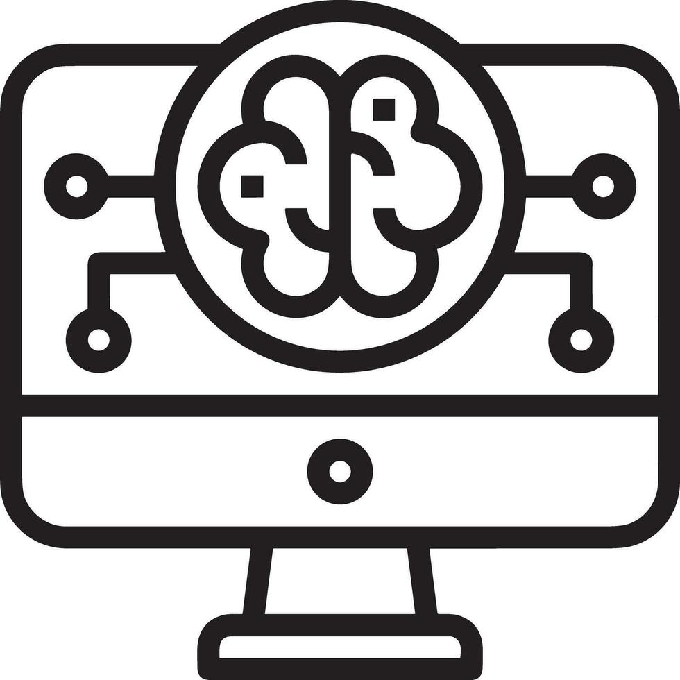 Brain idea symbol icon vector image. Illustration of the creative intelligence think design image. EPS 10