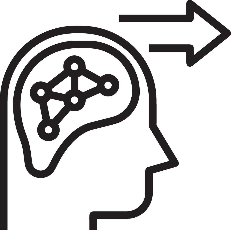 Brain idea symbol icon vector image. Illustration of the creative intelligence think design image. EPS 10