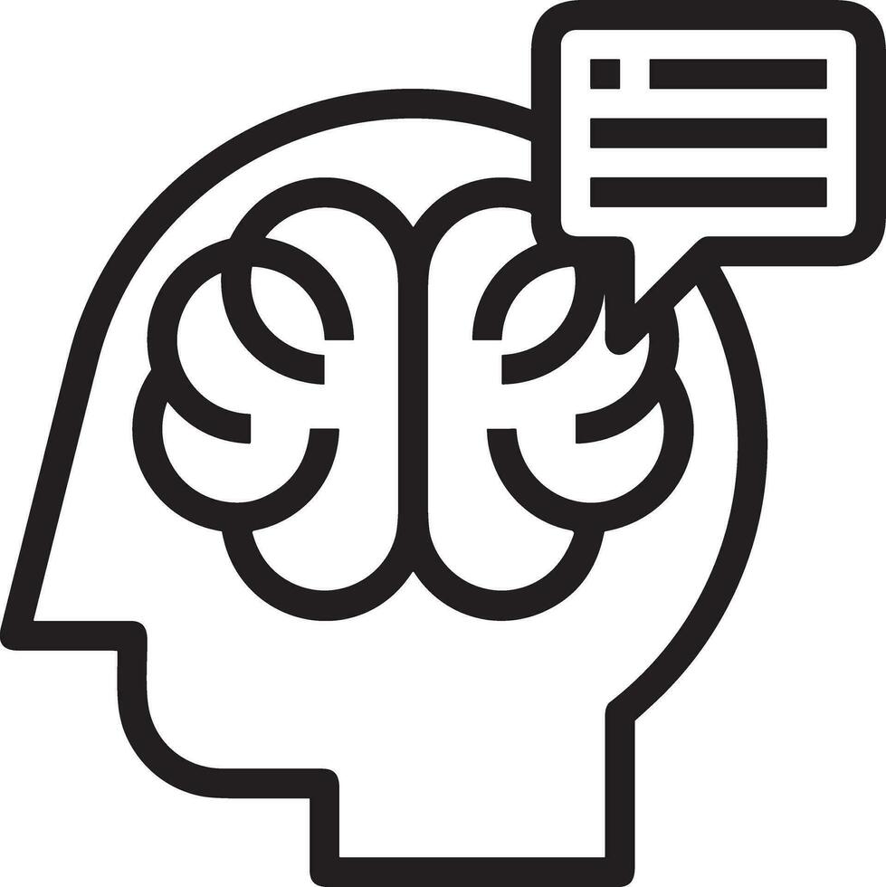 Brain idea symbol icon vector image. Illustration of the creative intelligence think design image. EPS 10
