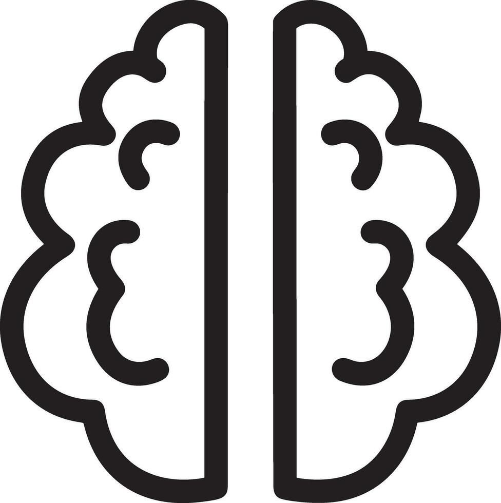 Brain idea symbol icon vector image. Illustration of the creative intelligence think design image. EPS 10