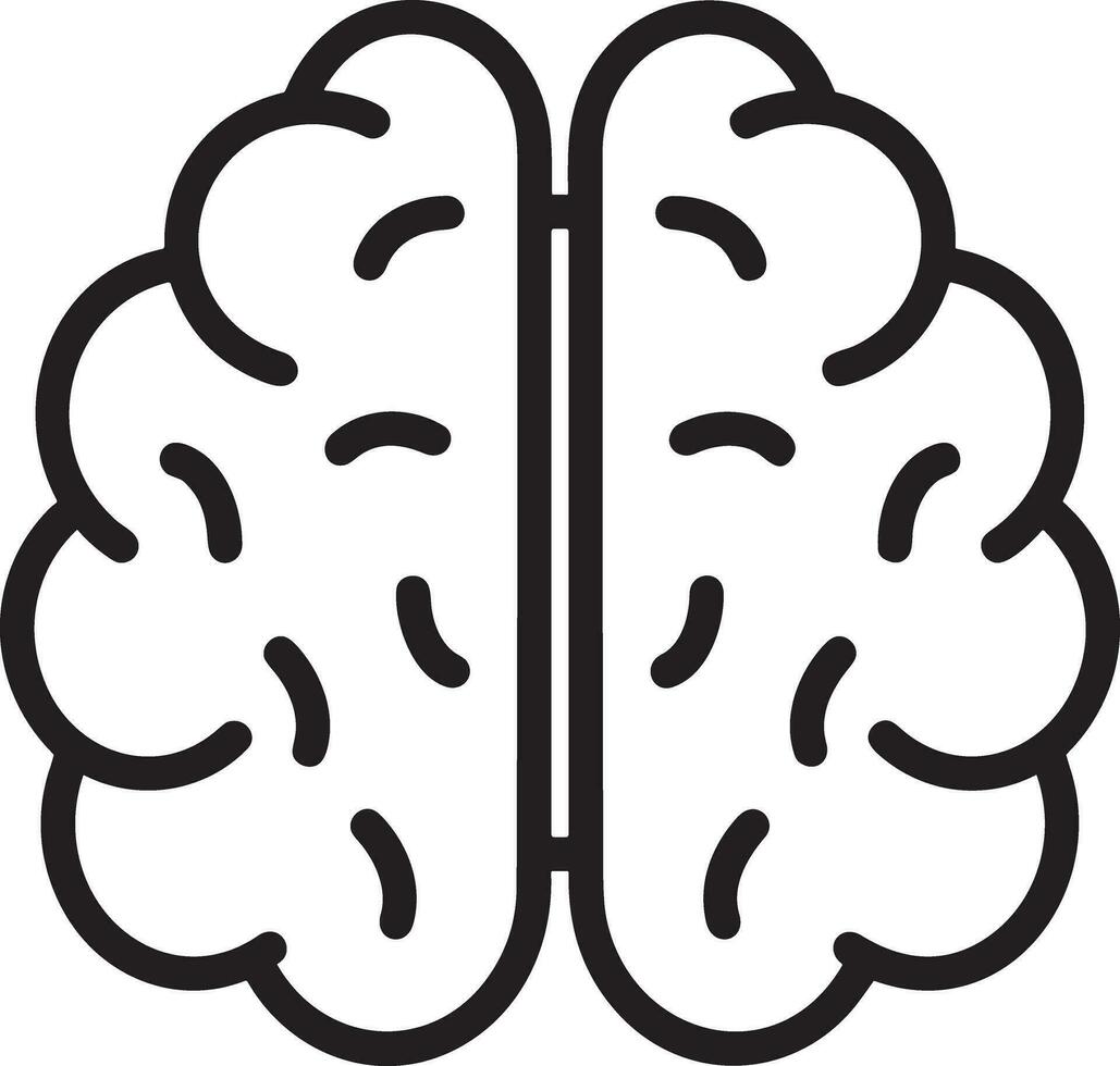Brain idea symbol icon vector image. Illustration of the creative intelligence think design image. EPS 10
