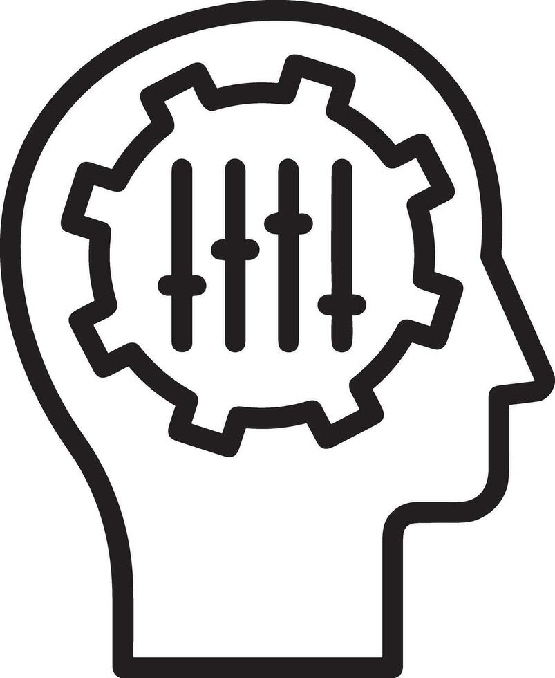 Brain idea symbol icon vector image. Illustration of the creative intelligence think design image. EPS 10