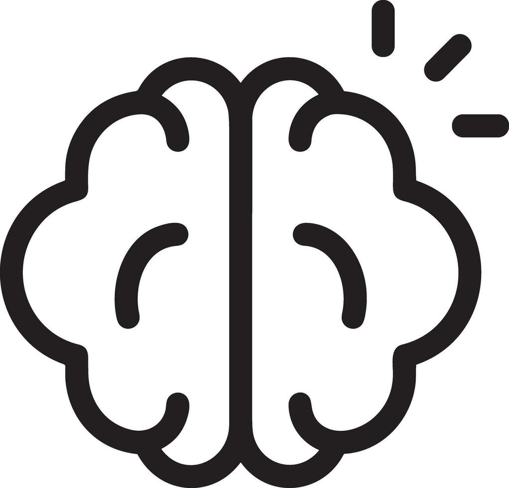 Brain idea symbol icon vector image. Illustration of the creative intelligence think design image. EPS 10